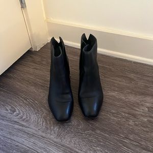 Franco Sarto black leather booties